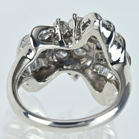 【中古】PT900 DIAMONDダイヤモンドリング 0.83ct D1.95ct 9.9g #11