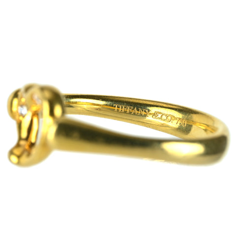 【中古】TIFFANY＆Co ティファニー K18YGダイヤモンド オープンハート リング 4.1g #11