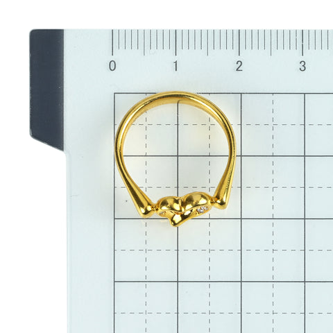 【中古】TIFFANY＆Co ティファニー K18YGダイヤモンド オープンハート リング 4.1g #11