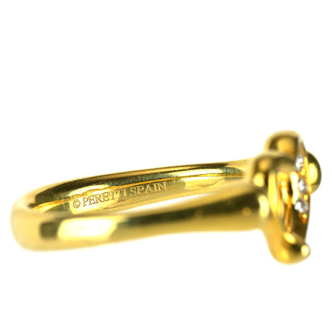 【中古】TIFFANY＆Co ティファニー K18YGダイヤモンド オープンハート リング 4.1g #11