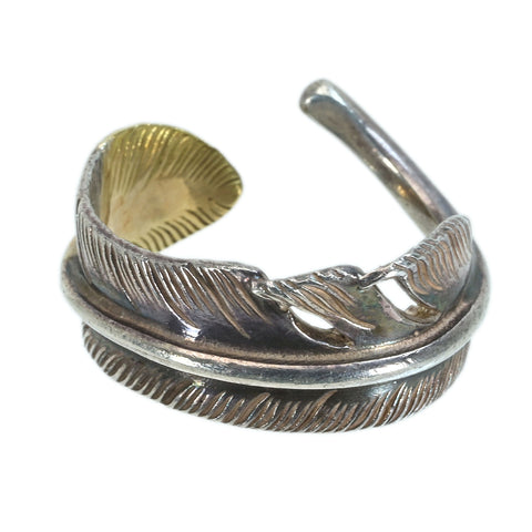 【中古】Dear Blossom ディアブロッサム SV/K18フェザーデザインリング 5.1g ONE PRICE #15.5