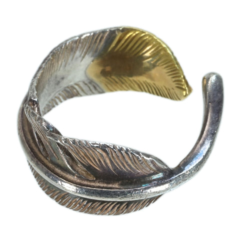 【中古】Dear Blossom ディアブロッサム SV/K18フェザーデザインリング 5.1g ONE PRICE #15.5