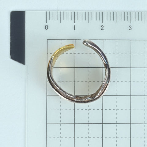 【中古】Dear Blossom ディアブロッサム SV/K18フェザーデザインリング 5.1g ONE PRICE #15.5