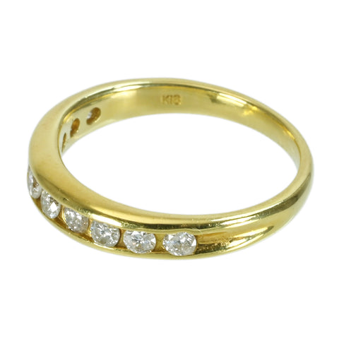 【中古】K18YG DIAMOND ダイヤモンドリング D0.50ct 3.1g #11