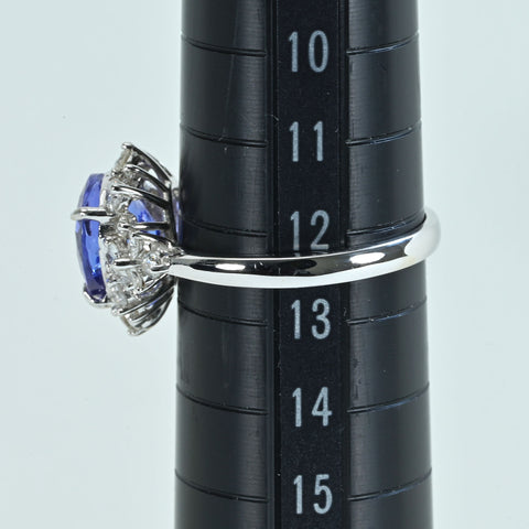 【中古】K18WG TANZANITE タンザナイトリング T2.52ct D0.63ct 3.6g #13