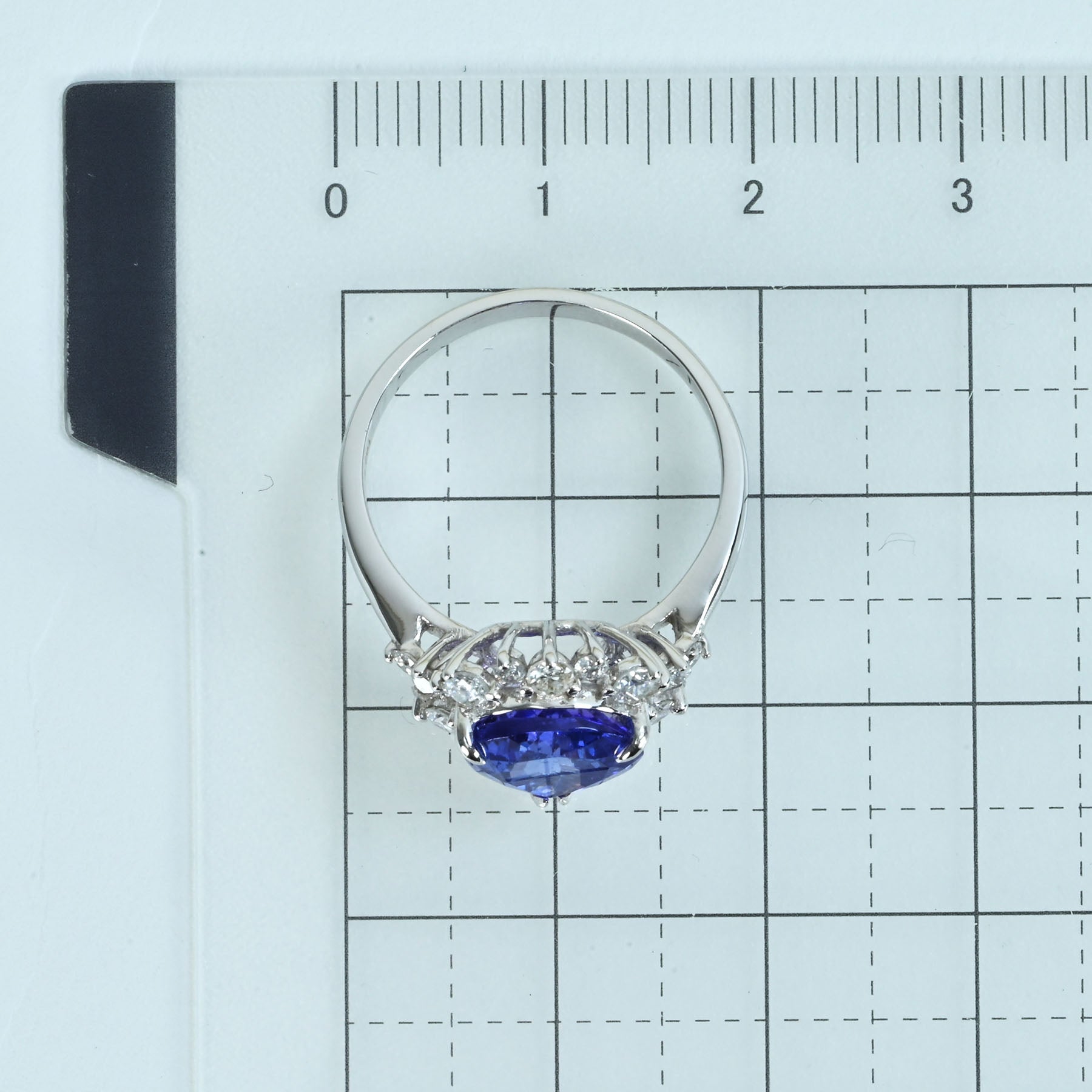 中古】K18WG TANZANITE タンザナイトリング T2.52ct D0.63ct 3.6g #13