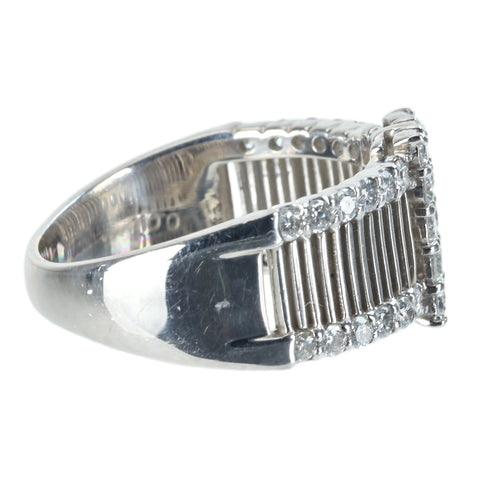 【中古】K18WG DIAMOND ダイヤモンドリング D1.00ct 7.3g #16