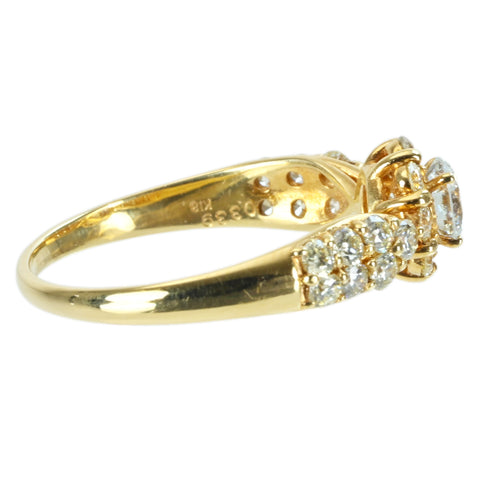 【中古】K18YG DIAMOND ダイヤモンドリング 0.339ct D VS1 Very Good CGLソーティング 2.2g #12