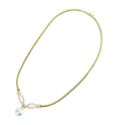 Pre-owned K18 Phoenix Pearl Pendant Necklace, White South Sea Pearl, 11.4mm, 2.08ct, 24.2g, Pearl Science Institute (Shinkaken) sorting 