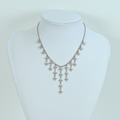【中古】Garrard ガラード K18WG DIAMOND NECKLACE ダイヤモンドネックレス 35.7g ONE PRICE