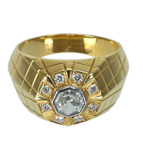 【中古】BRINKHAUS 18K/PT DIAMONDダイヤモンドリング 11.4g #16 ONE PRICE