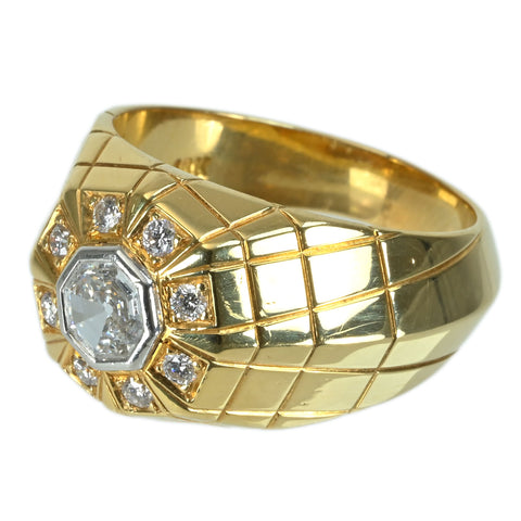 【中古】BRINKHAUS 18K/PT DIAMONDダイヤモンドリング 11.4g #16 ONE PRICE