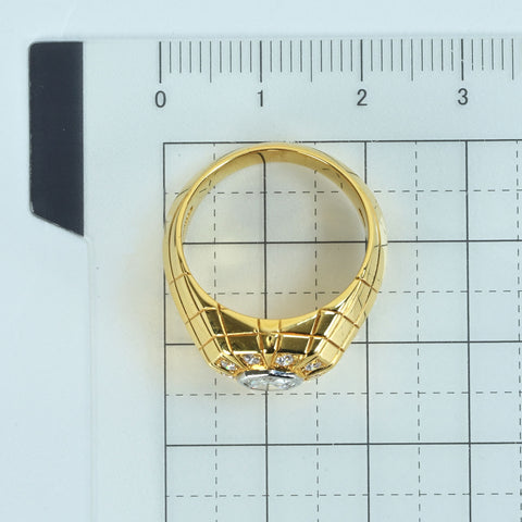 【中古】BRINKHAUS 18K/PT DIAMONDダイヤモンドリング 11.4g #16 ONE PRICE