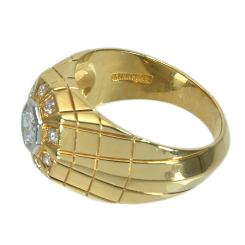 【中古】BRINKHAUS 18K/PT DIAMONDダイヤモンドリング 11.4g #16 ONE PRICE