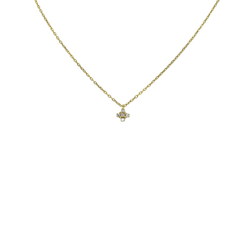 【中古】 MIKIMOTOミキモト K18YG DIAMONDダイヤモンドペンダントネックレス 0.11ct 2.3g ONE PRICE