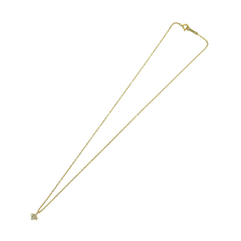 【中古】 MIKIMOTOミキモト K18YG DIAMONDダイヤモンドペンダントネックレス 0.11ct 2.3g ONE PRICE