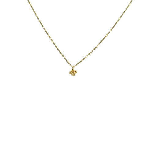 【中古】 MIKIMOTOミキモト K18YG DIAMONDダイヤモンドペンダントネックレス 0.11ct 2.3g ONE PRICE