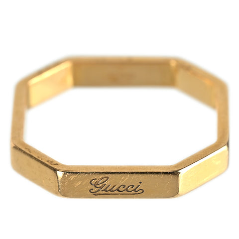【中古】GUCCI グッチ K18PGオクタゴナル リング 3.2g #13