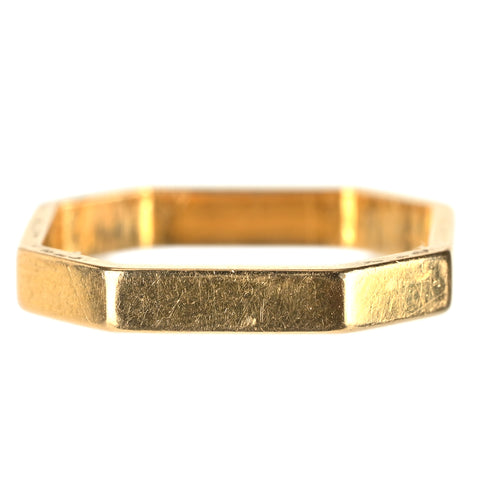 【中古】GUCCI グッチ K18PGオクタゴナル リング 3.2g #13