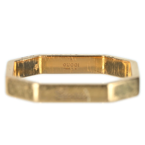 【中古】GUCCI グッチ K18PGオクタゴナル リング 3.2g #13