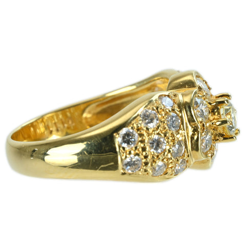 【中古】K18YG DIAMOND RING ダイヤモンドリング D1.11ct 5.4g #10