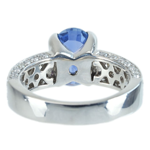 【中古】PT950 SAPPHIRE RING サファイアリング S4.351ct D1.01ct CGLソーティング 10.8g #12