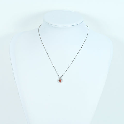 【中古】PT850/PT900 PAPARACIA パパラチャ ペンダントネックレス 0.757ct D0.06ct CGL鑑別鑑 3.8g