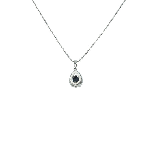 Pre-owned PT850/PT900 BLACK OPAL pendant necklace, 0.89ct B0.58ct D0.58ct, CGL sorting, 6.5g 