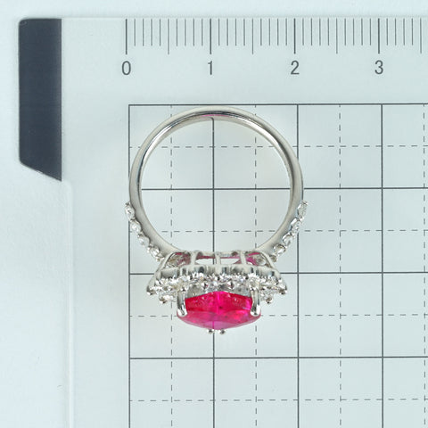 [Pre-owned] 18K Yellow Gold Ruby Ring, 3.00ct R, 1.19ct D, CGL Sorting, 7.8g, #14 
