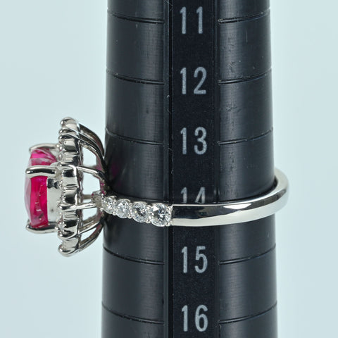 [Pre-owned] 18K Yellow Gold Ruby Ring, 3.00ct R, 1.19ct D, CGL Sorting, 7.8g, #14 