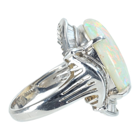 【中古】PT900 OPAL オパールリング OP9.59ct 12.2g #11.5