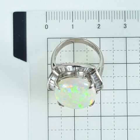 【中古】PT900 OPAL オパールリング OP9.59ct 12.2g #11.5