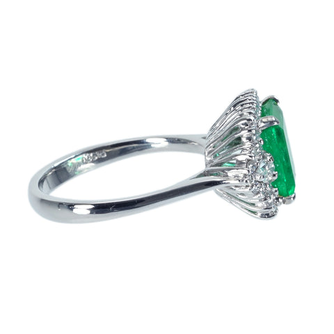 [Used] PT900 Emerald Ring, E2.39ct, D0.48ct, 6.9g, #14.5 