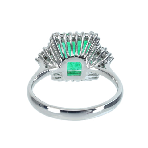 [Used] PT900 Emerald Ring, E2.39ct, D0.48ct, 6.9g, #14.5 
