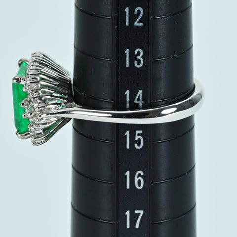 [Used] PT900 Emerald Ring, E2.39ct, D0.48ct, 6.9g, #14.5 