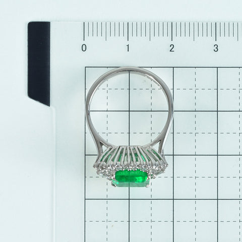 [Used] PT900 Emerald Ring, E2.39ct, D0.48ct, 6.9g, #14.5 