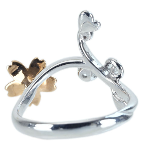 【中古】K18WG/K18PG DIAMOND RING ダイヤモンドリング D0.14ct 3.8g #10