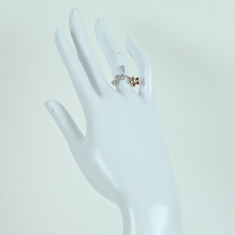 【中古】K18WG/K18PG DIAMOND RING ダイヤモンドリング D0.14ct 3.8g #10