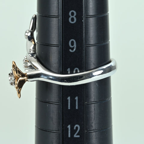 【中古】K18WG/K18PG DIAMOND RING ダイヤモンドリング D0.14ct 3.8g #10
