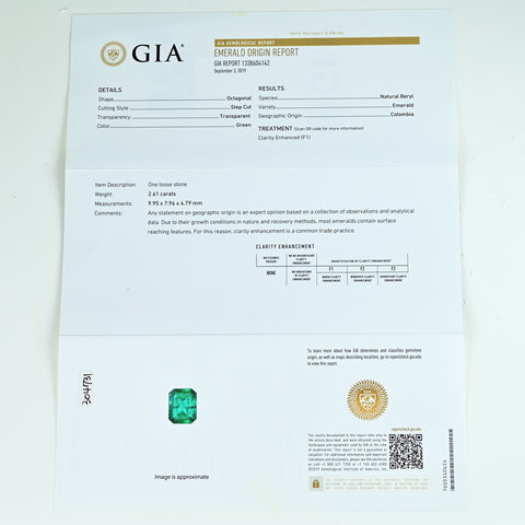 【中古】PT900 EMERALD エメラルドコロンビア産 ヴィヴィッドグリーン リング E2.61ct D1.13ct GRS鑑別書 #12 8.0g