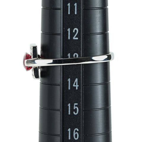 【中古】K18WG NO HEAT RUBY 非加熱ルビーリング R1.13ct D0.12ct AIGSピジョンブラッド 鑑別書 3.5g #13