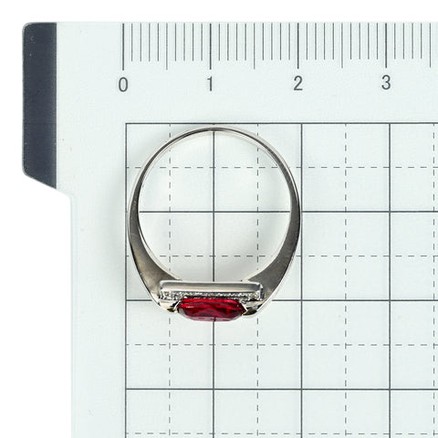 【中古】K18WG NO HEAT RUBY 非加熱ルビーリング R1.13ct D0.12ct AIGSピジョンブラッド 鑑別書 3.5g #13