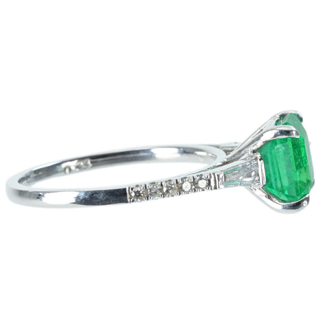 [Used] K18WG Emerald Ring E1.73ct 0.24ct 2.7g #11 