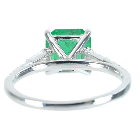 [Used] K18WG Emerald Ring E1.73ct 0.24ct 2.7g #11 