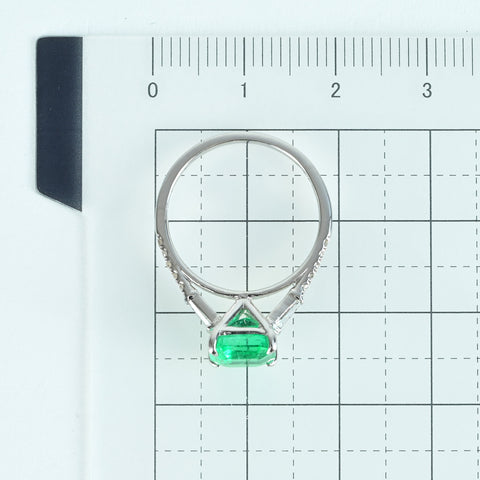 [Used] K18WG Emerald Ring E1.73ct 0.24ct 2.7g #11 