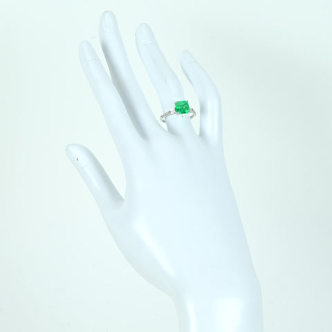 [Used] K18WG Emerald Ring E1.73ct 0.24ct 2.7g #11 