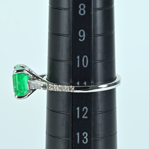 [Used] K18WG Emerald Ring E1.73ct 0.24ct 2.7g #11 