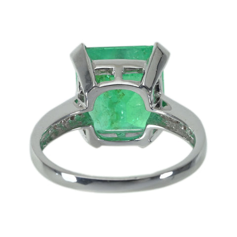 【中古】K18WG EMERALDエメラルドリング E5.93ct D0.16ct 5.2g #14