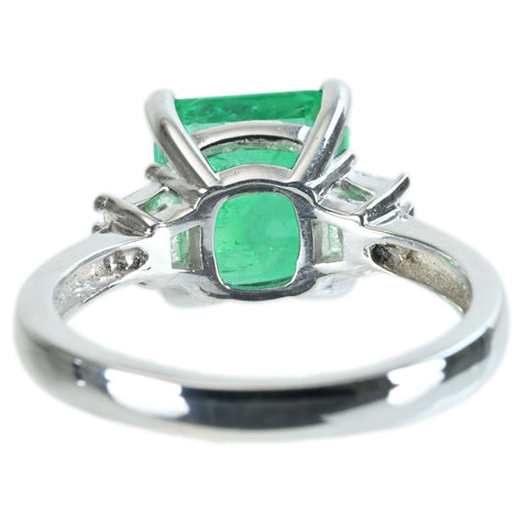 【中古】K18WG EMERALD RING エメラルドリング E2.91ct D0.15ct 4.2g #10