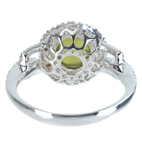 K18WG CATS EYEキャッツアイリング CE2.114ct D0.45ct 4.1g #13
